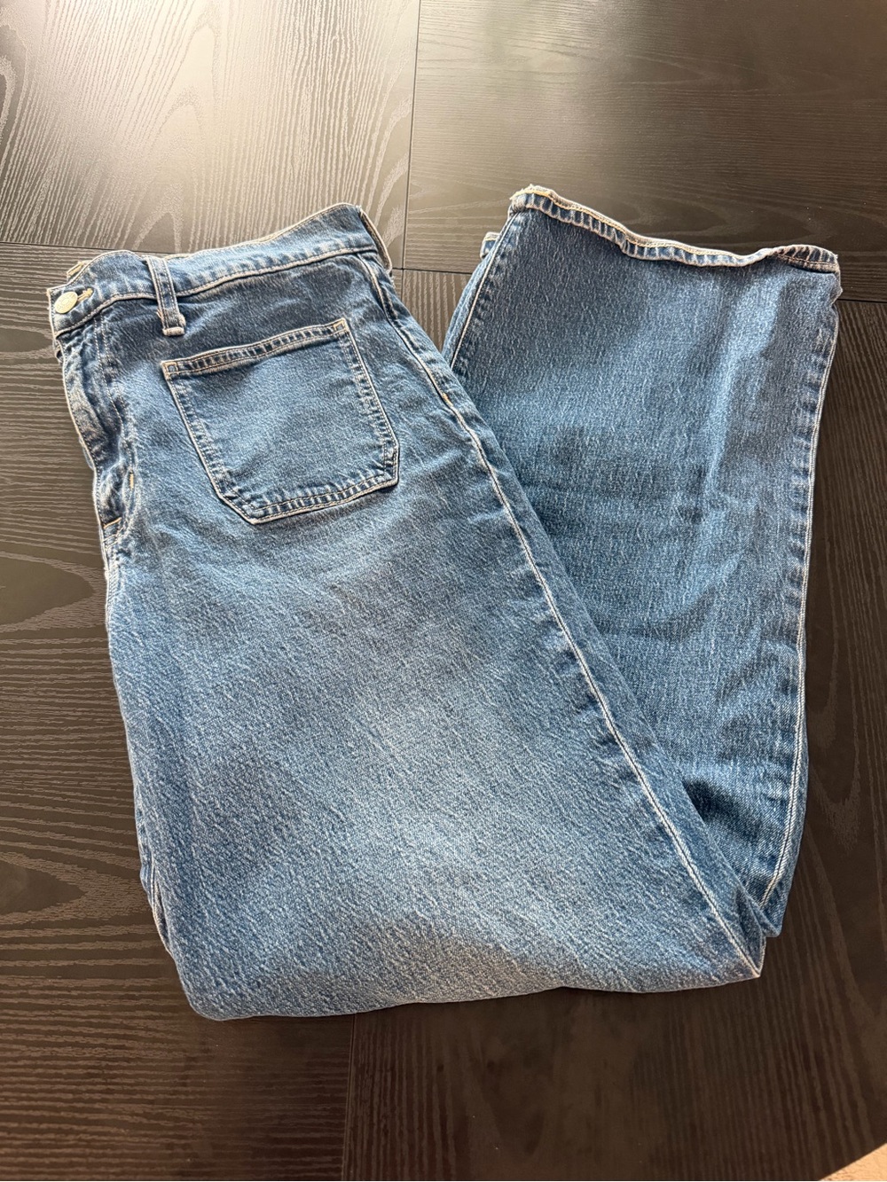 J.Crew Full Length Slim Wide Leg Jeans Medium Wash Cotton Size 30